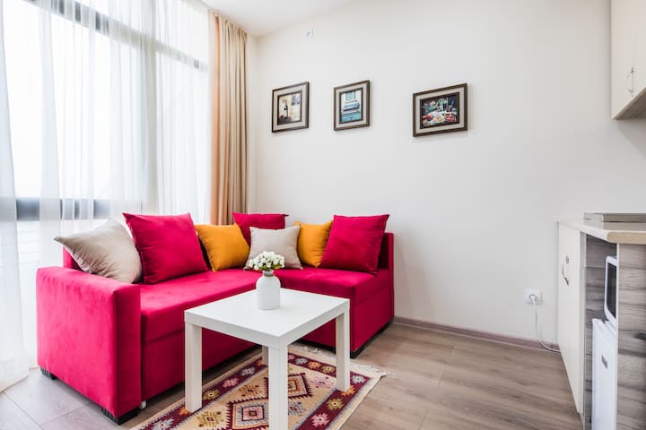 400 Tiny Apartment in Central Tbilisi with Terrace