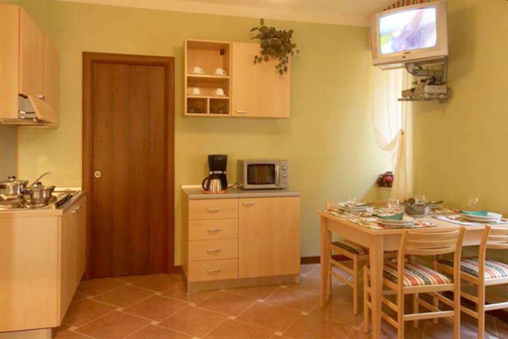 kitchen in the living area