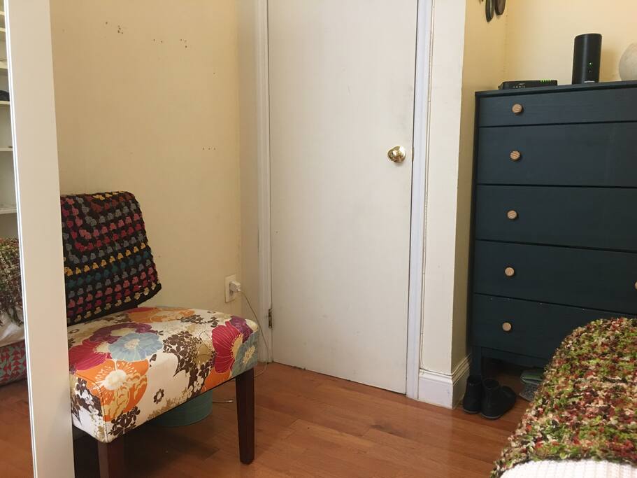 Bedroom chair and closet