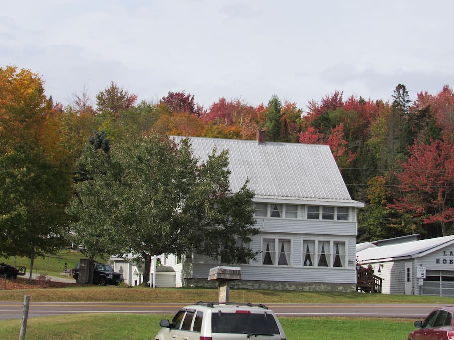Exterior view of our late 1800s farmhouse.