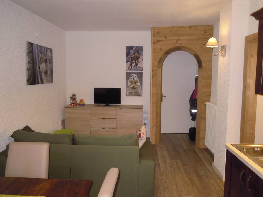 Sala con divano letto