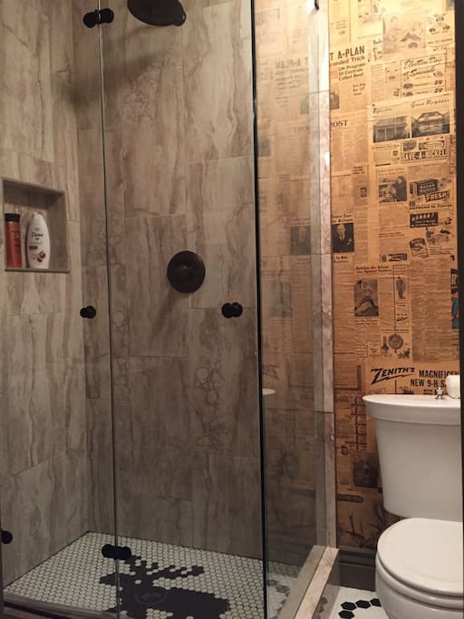 All new glass shower