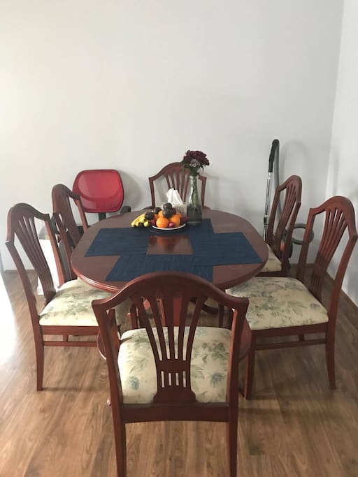 Living room and also the dining room