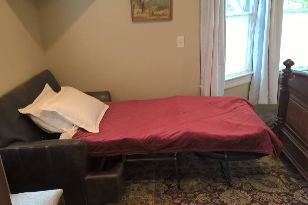 Fold out couch for the 3rd wheel.