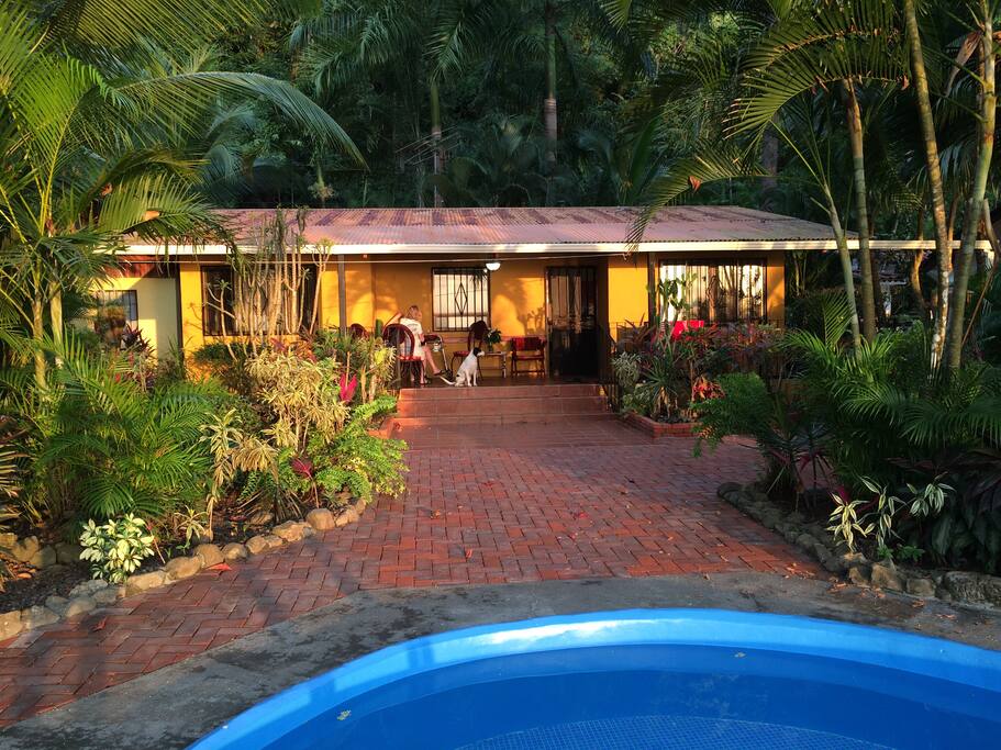 View of Casa from the beach. side break wall.