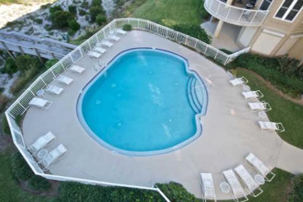 View of Pool from Balcony