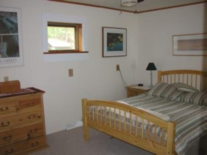 downstairs bedroom -full bathroom right outside of it