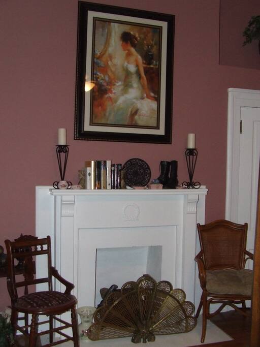 Fireplace with Gas Logs