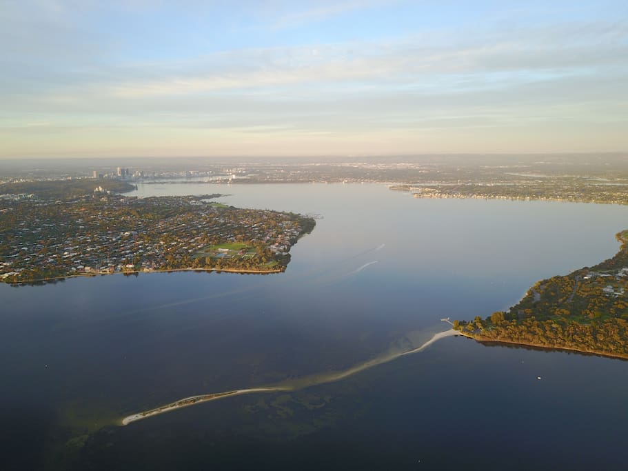Swan River a short walk away