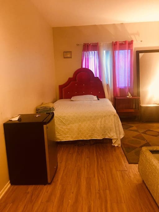 Cozy bedroom with comfy bed