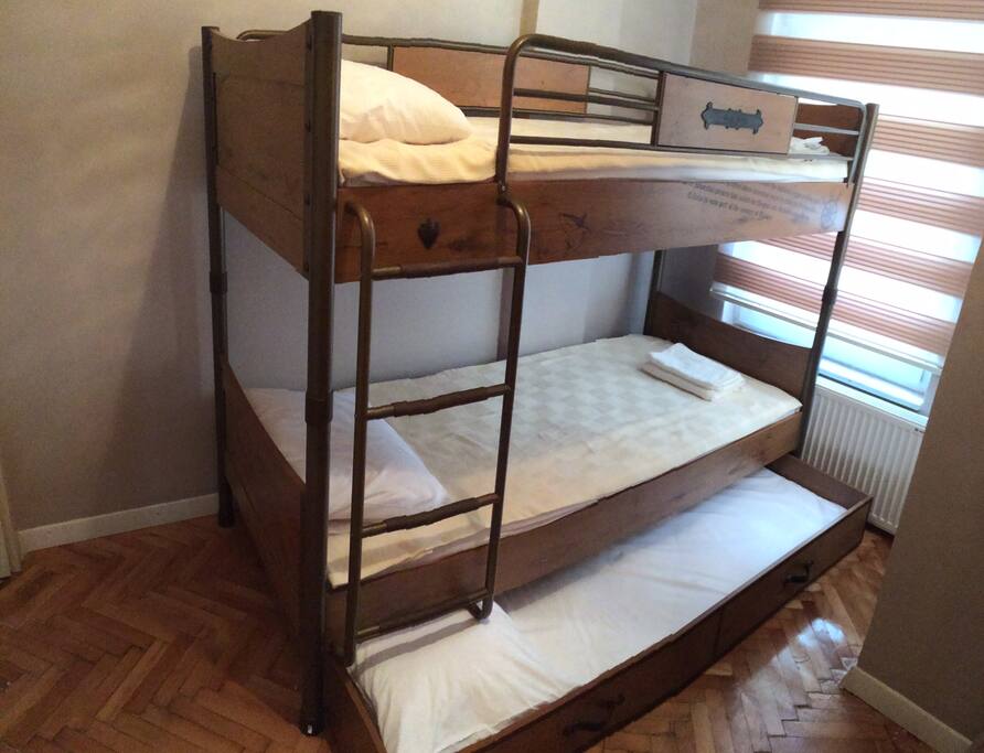 You can pull the drawer for the third bed.