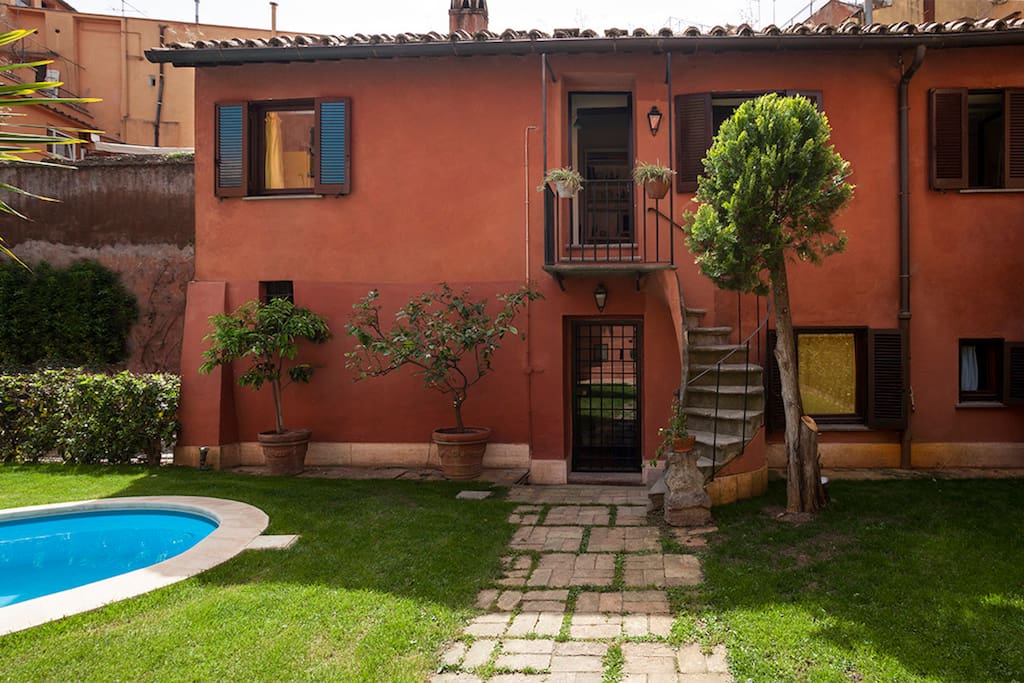 View of the house (which is on the first floor)