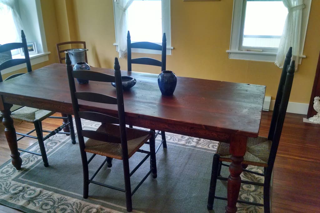 Dining Room with farm table