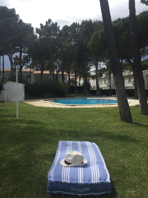 magnífica zona comunitària amb àmplia zona verda i piscina per a grans i petits