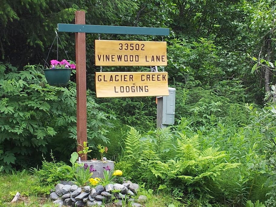 Sign on the road.