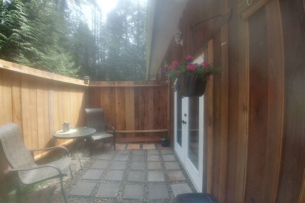 private patio area.