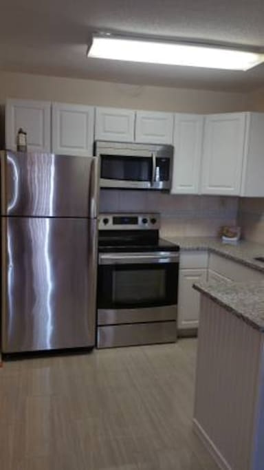 Kitchen, New granite counter top