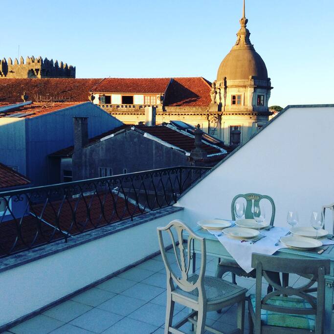 Dining on the terrace