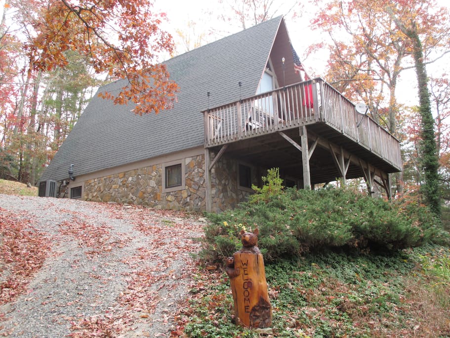 Private Mountain Retreat and the Welcome Mama Bear and cub