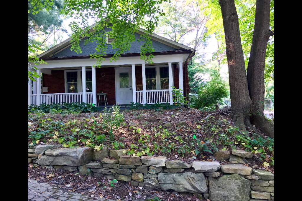 Your private front porch, front yard, and rocking chairs. Welcome to Asheville, we're stoked you're visiting! The 828 is beyond great, and your artistic oasis is smack in the middle of it all.