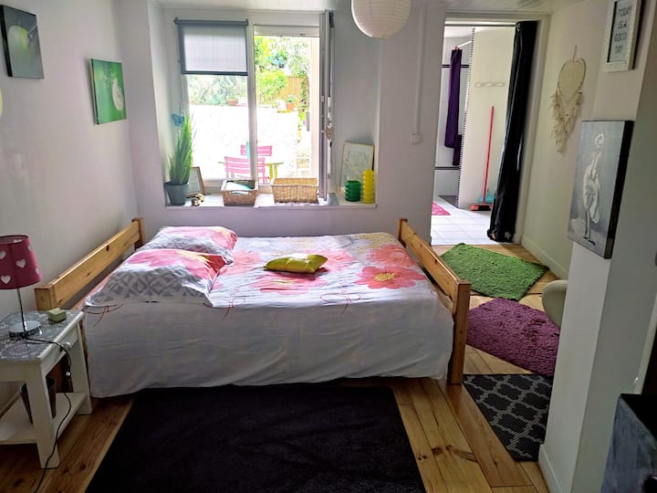 Chambre du bas avec salle de bain wc