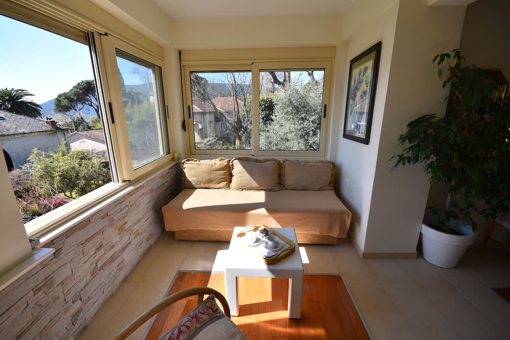 Living room with view