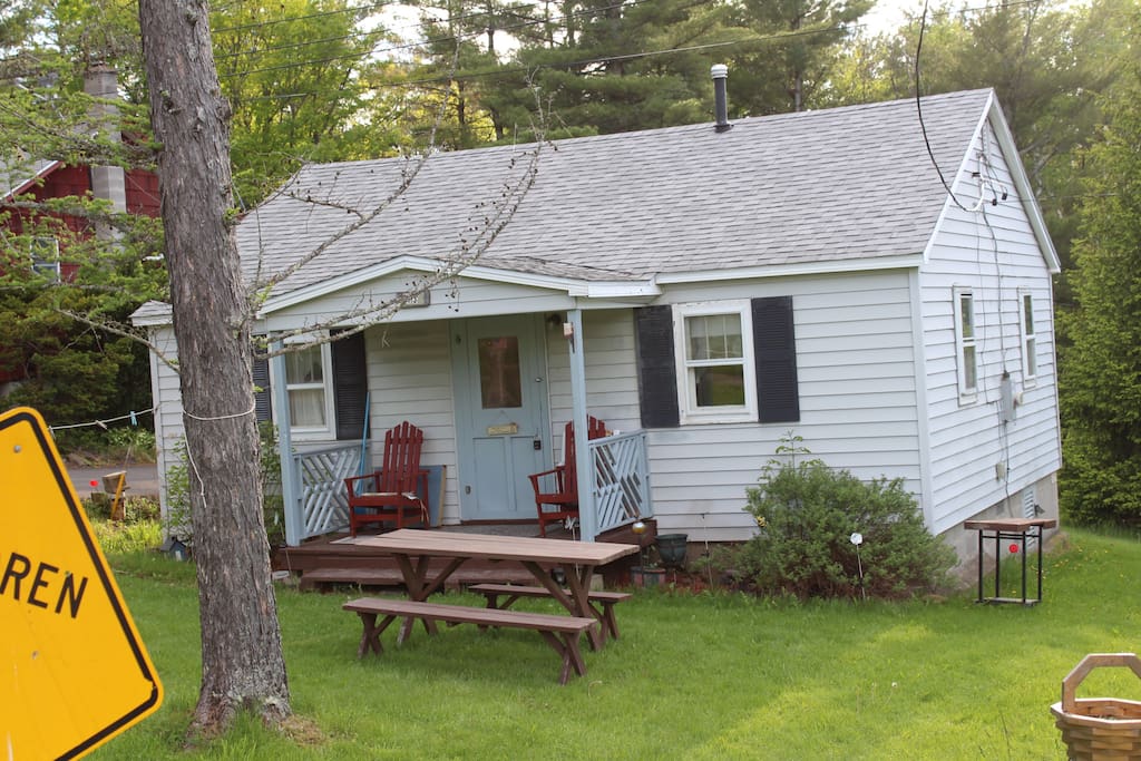 Sit on the porch and enjoy a peaceful setting.