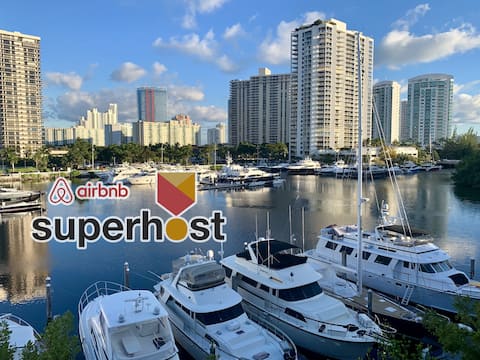 Yacht Club Aventura 2/2 Marina view free parking