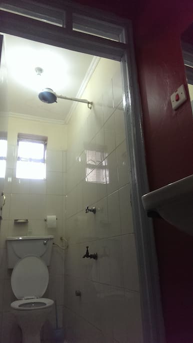 Guest room shower and toilet