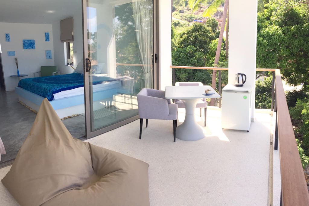 terrasse privée et chambre N°3