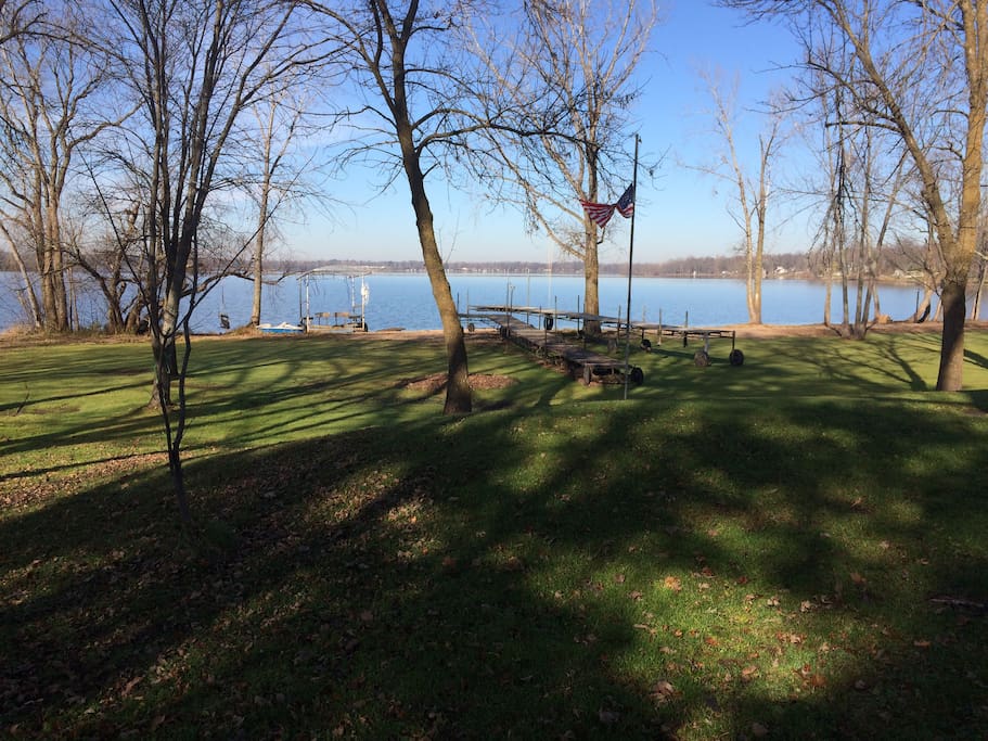 Looking out over the beautiful Lake Pokegama.