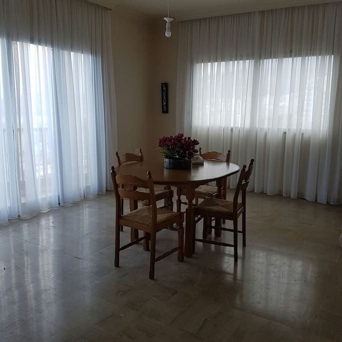 Sunny spacious dining room