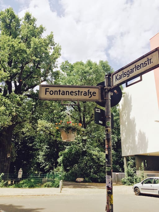Right by Hasenheide park entrance