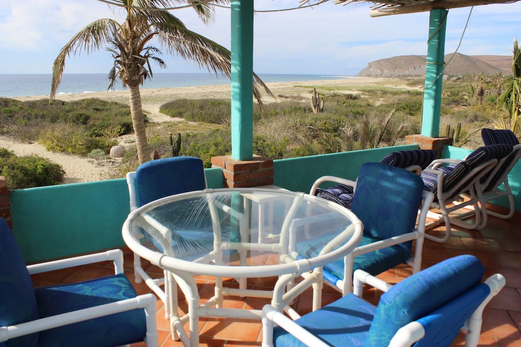 Terraza to watch the whales go by.