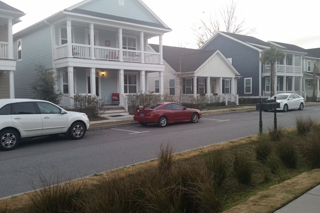 Free on-street parking is available in front of our house.