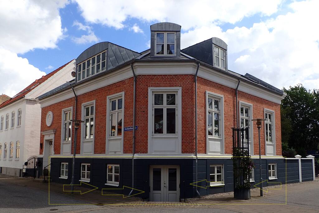 Lejemålet markeret med gult