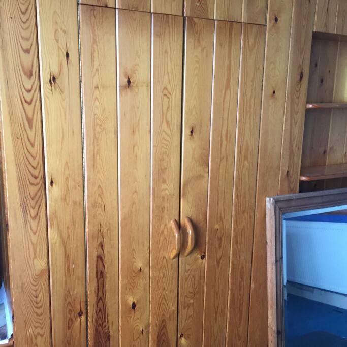 Wardrobe in the room
