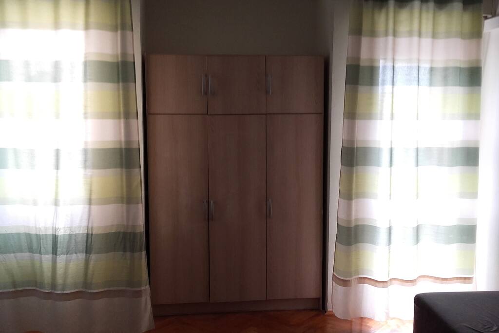 living room with sofa bed for two people