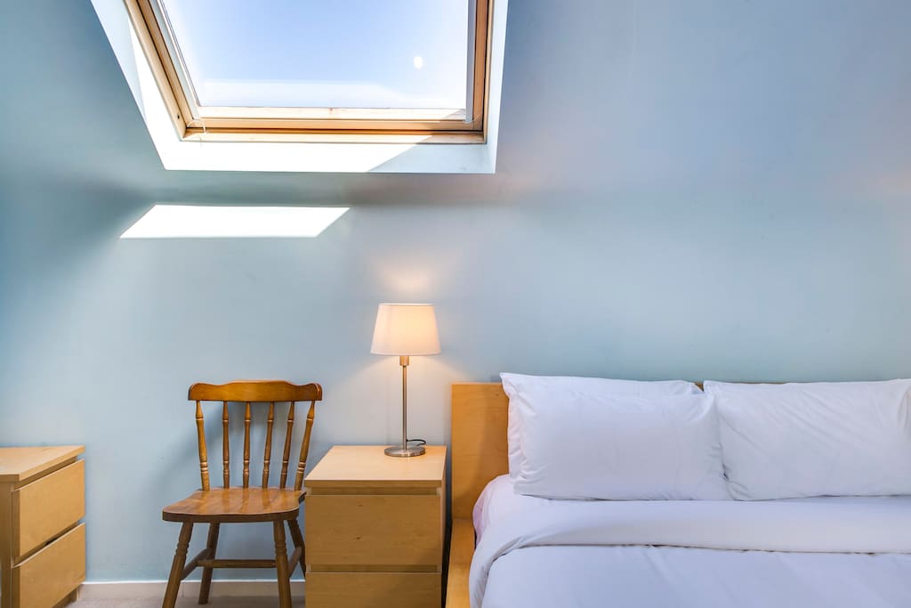 Sky lights assure plenty of natural light.