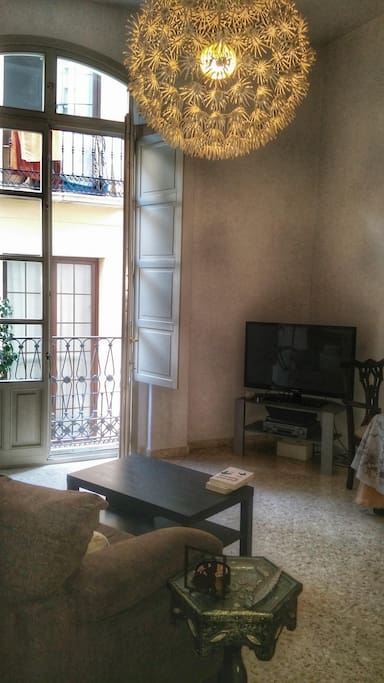 Vaulted ceilings in all rooms of the apartment.