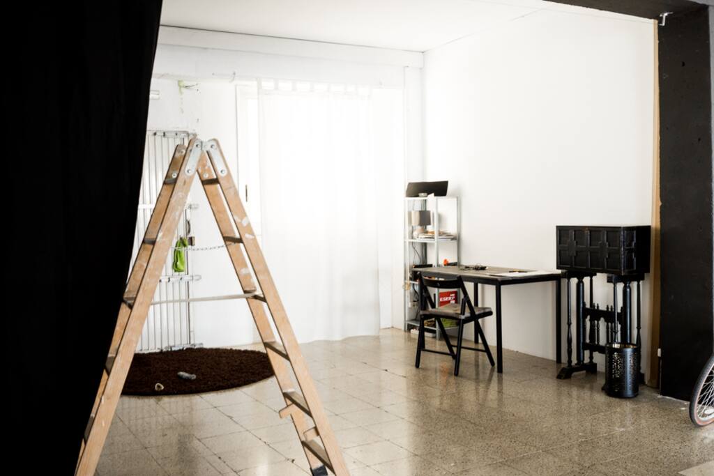 Our loft is 300sq m big, so there is a lot of space to get lost if you need privacy