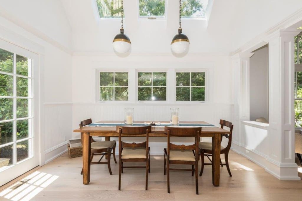 Sunlit dining area