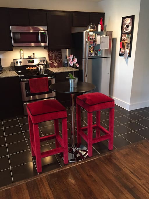 Kitchen and dining area with all upgraded appliances