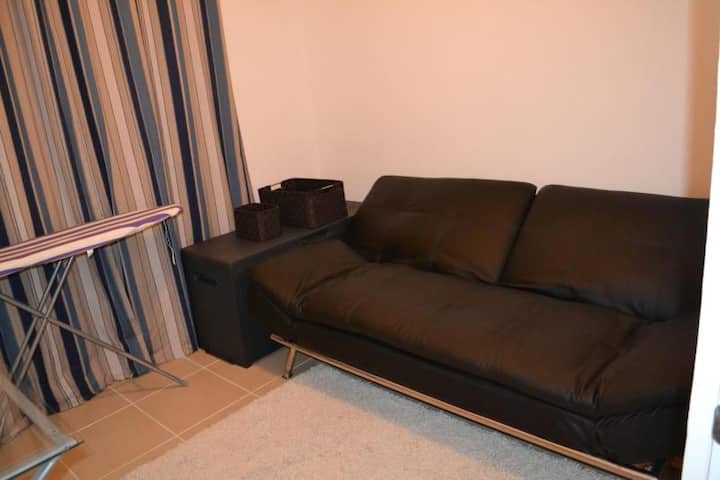 Toto je futón v tretej spálni.