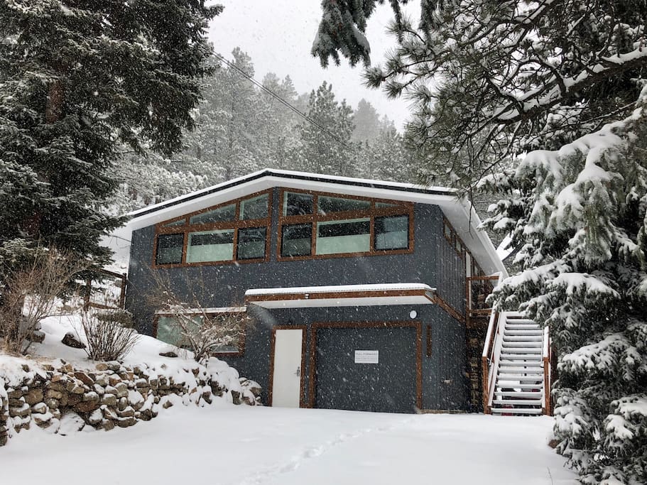 exterior of home in winter