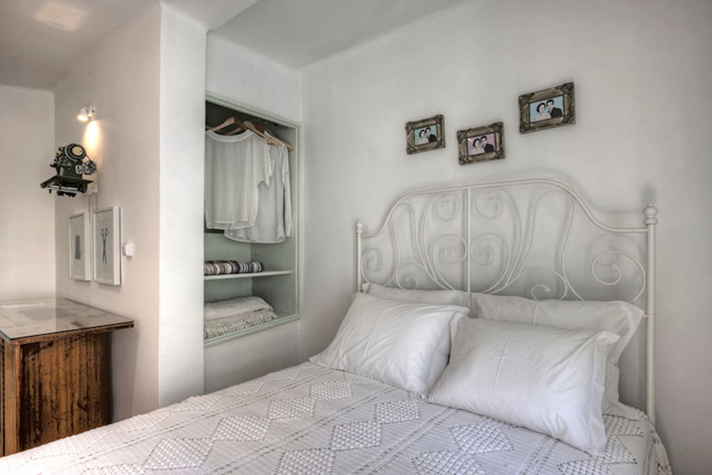 The double bed.