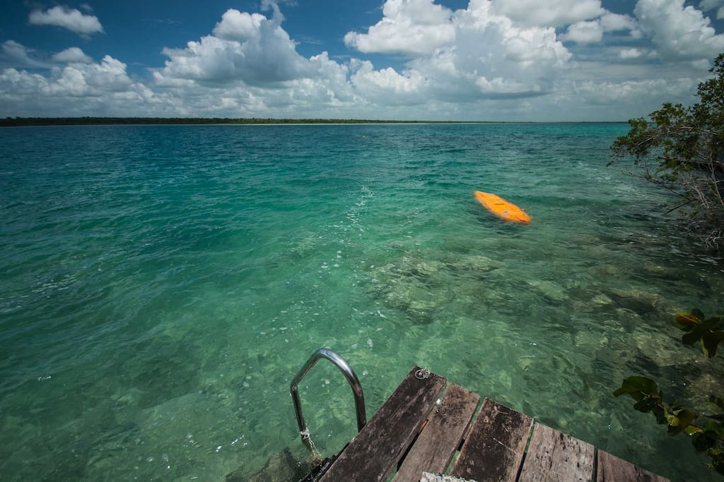 Laguna Bacalar from the dock