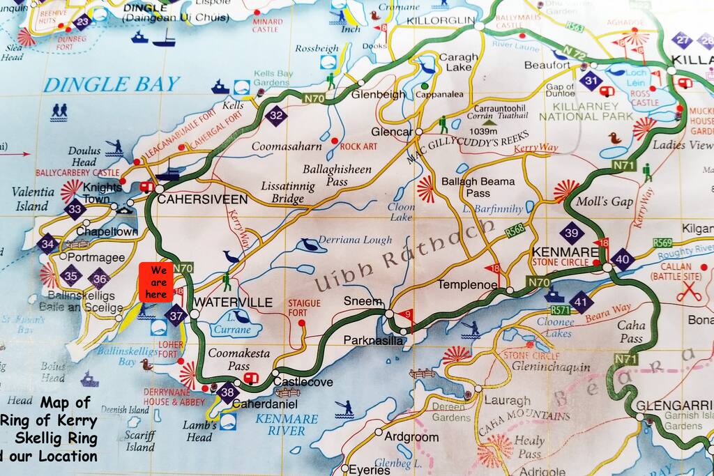 Map showing Our Location on the Skellig Ring.