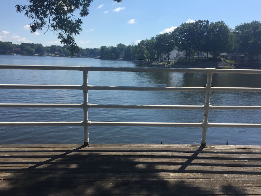 Dock across the street.