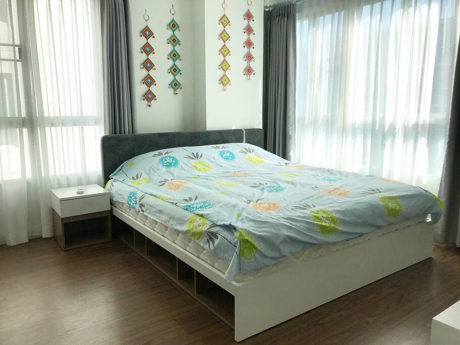 Master bedroom with king size bed